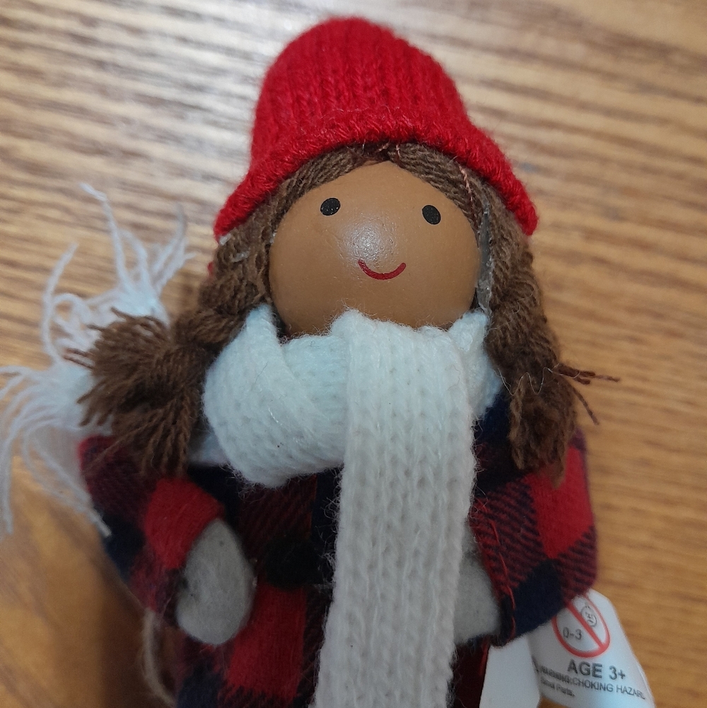 Target-Christmas Wooden Doll Ornament On A Sleigh Size:5"